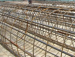 welded steel pile cages